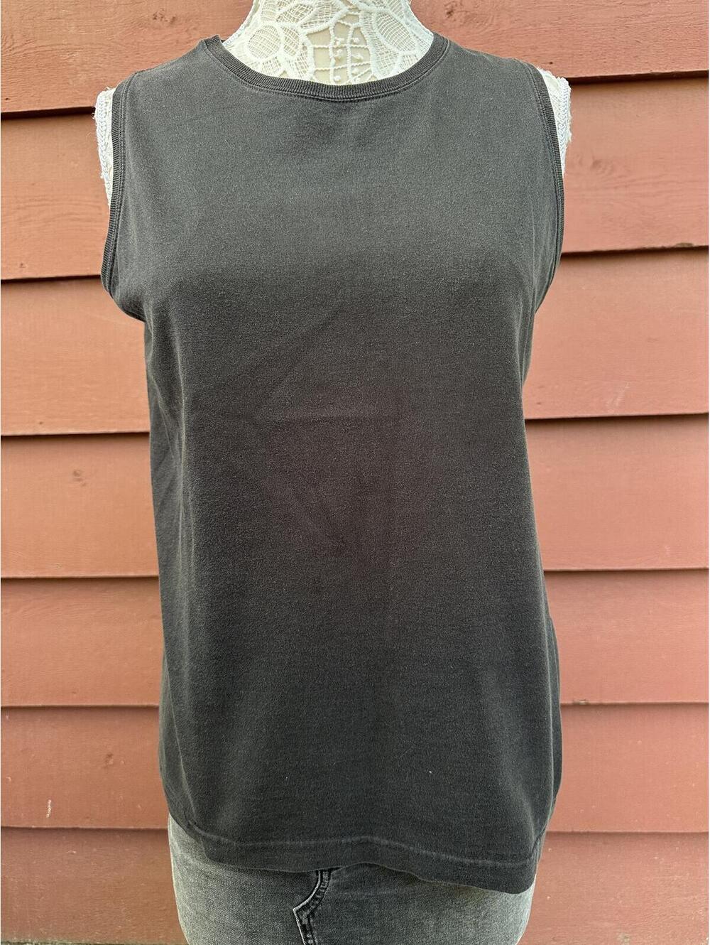 Basic Editions Classic Black Sleeveless Tank Top